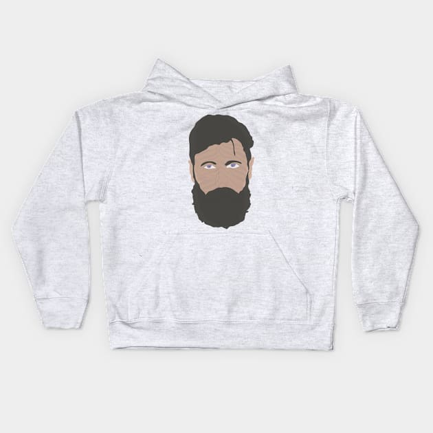 Beard Man Kids Hoodie by ROCOCO DESIGNS